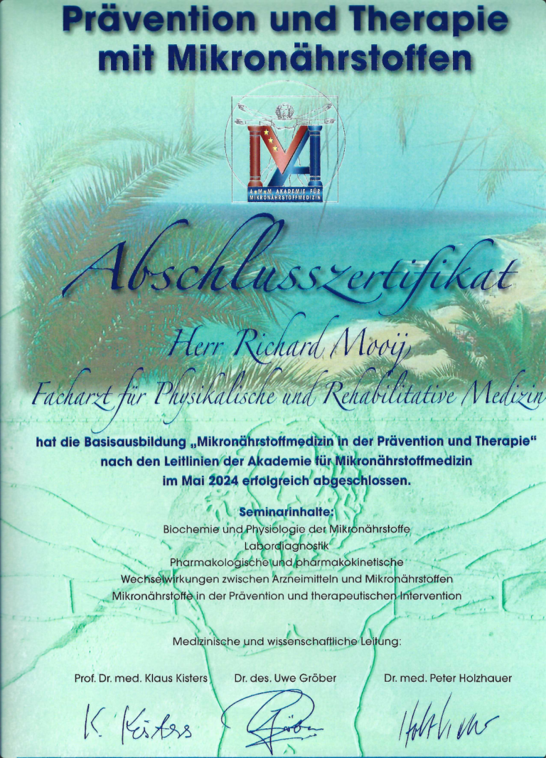 Abschlusszertifikat AMM