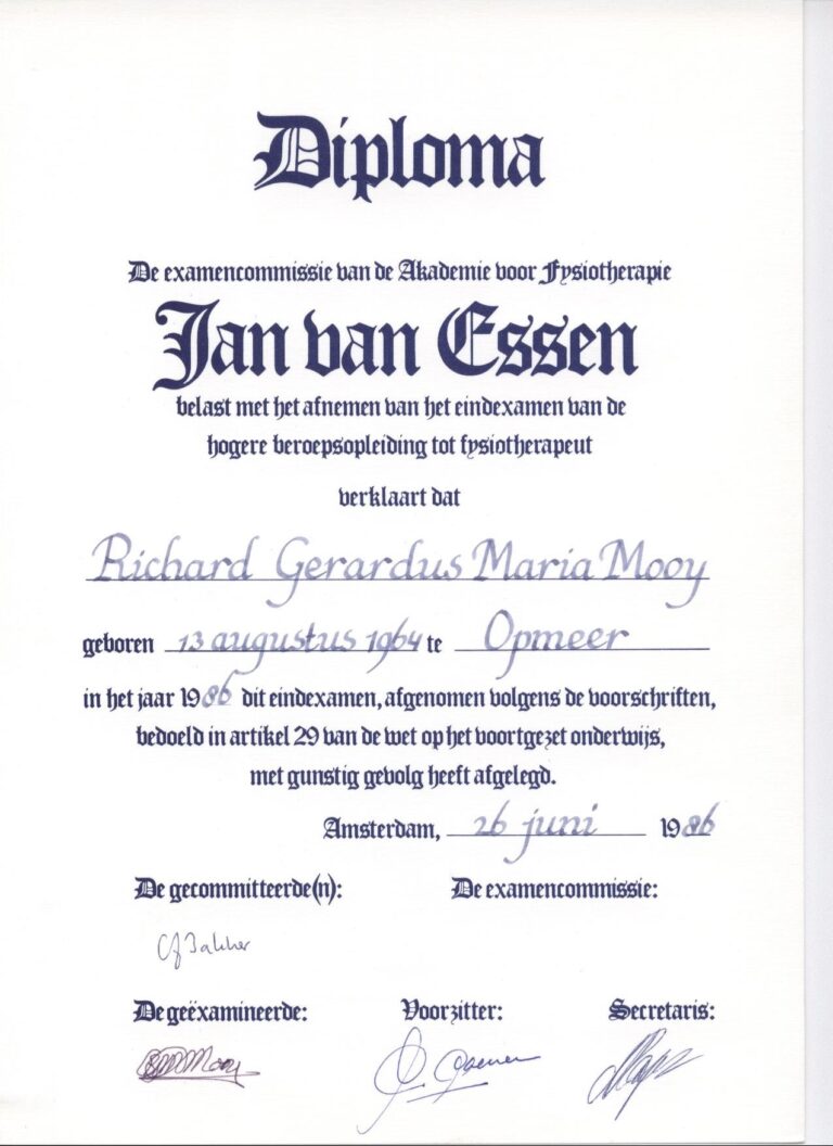 Diploma-Jan van Essen